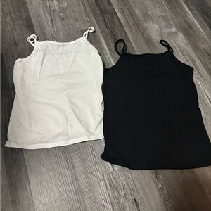 Faded Glory Women's Black and White Camisoles